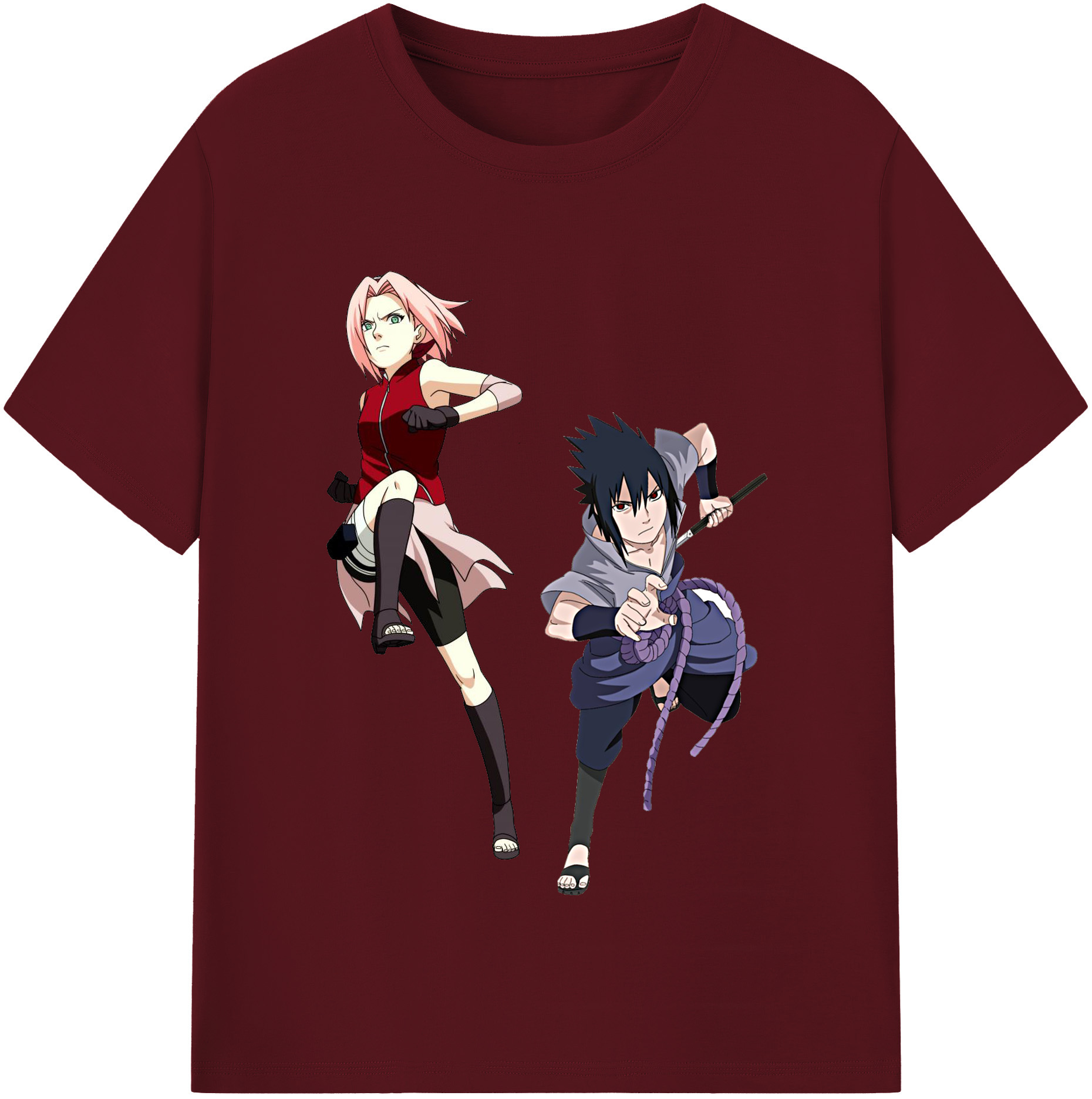 （画像用） NARUTO -ナルト- 春野サクラ Haruno Sakura 綿100％半袖Tシャツ（フロントプリント）